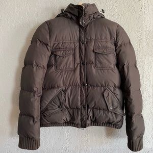 J. Crew Hooded Puffer Coat with Sherpa Lining